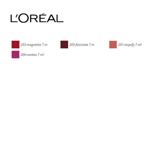 Lip-gloss Rouge Signature Metallics L'Oreal Make Up (7 ml) L'Oreal Make Up