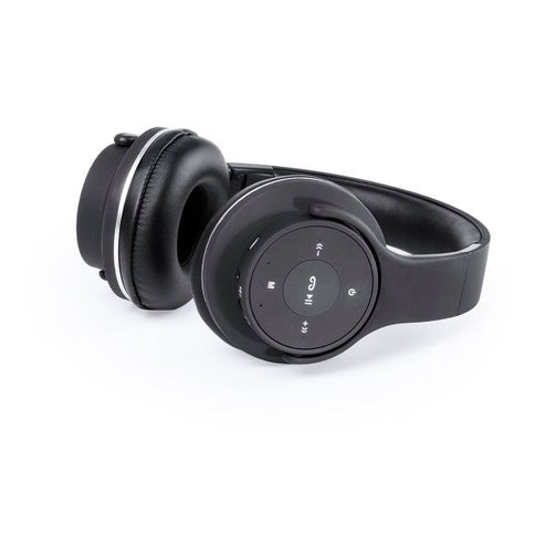 Foldable Headphones with Bluetooth USB FM 6W Black 146131 BigBuy Tech