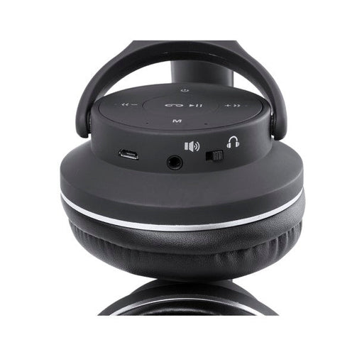 Foldable Headphones with Bluetooth USB FM 6W Black 146131 BigBuy Tech