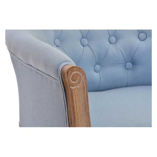 Armchair Dekodonia Blue Wood Polyester (58 x 56 x 69 cm) Dekodonia