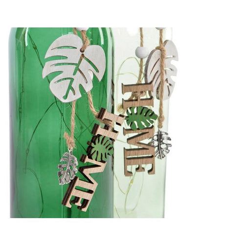 LED Bottle Dekodonia Wood Crystal Rope Tropical (7 x 30 cm) (2 pcs) Dekodonia