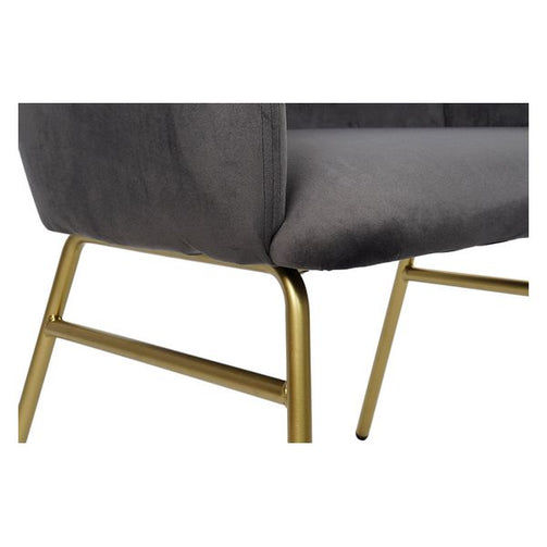 Armchair Dekodonia Grey Polyester Metal Polyester (73 x 63 x 82 cm) Dekodonia