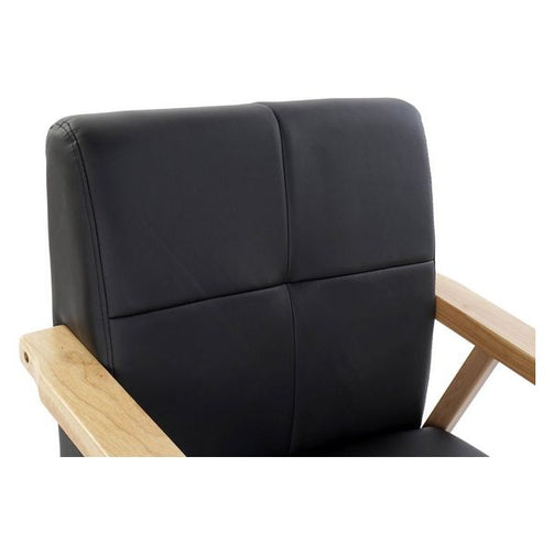 Armchair Dekodonia Black Wood Metal Polyurethane (68 x 75 x 78 cm) Dekodonia
