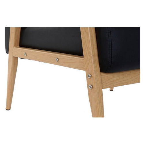 Armchair Dekodonia Black Wood Metal Polyurethane (68 x 75 x 78 cm) Dekodonia