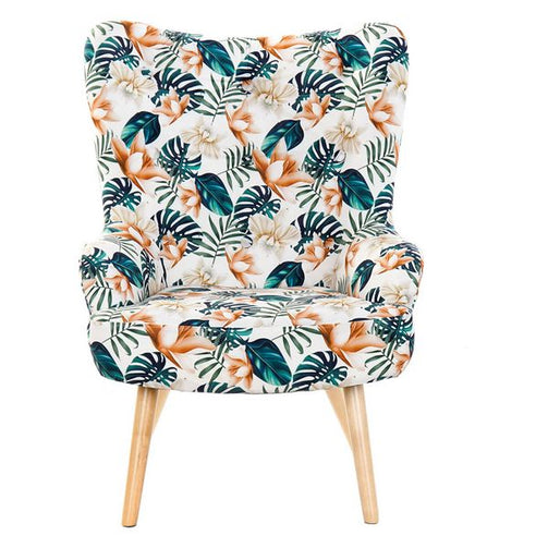 Armchair Dekodonia Multicolour Birch Polyester (76 x 74 x 74 cm) Dekodonia