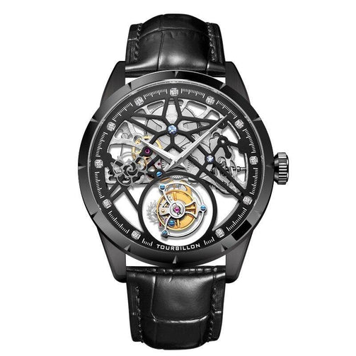 2020 New Model GIV Original Tourbillon men watch top brand luxury double Skeleton Sapphire man clock Relogio Masculino - Seewest