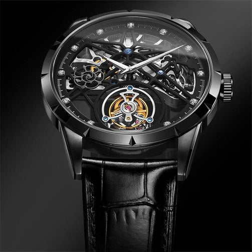 2020 New Model GIV Original Tourbillon men watch top brand luxury double Skeleton Sapphire man clock Relogio Masculino - Seewest