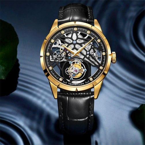 2020 New Model GIV Original Tourbillon men watch top brand luxury double Skeleton Sapphire man clock Relogio Masculino - Seewest