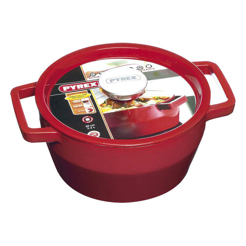 Casserole with lid Pyrex Slow Cook Cast Iron Pyrex