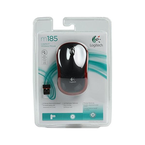 Logitech Wireless Mouse M185 Red Logitech
