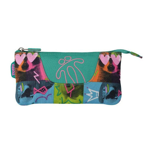 School Case Animals Totto Tablero Green (22 Cm) Totto