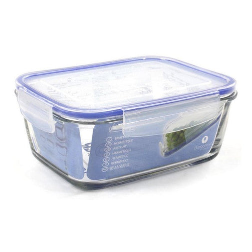Hermetic Lunch Box Borgonovo Transparent Rectangular Borgonovo