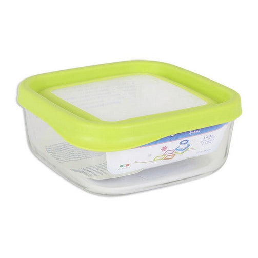 Square Lunch Box with Lid Bormioli (15 x 15 x 6,4 cm) Bormioli
