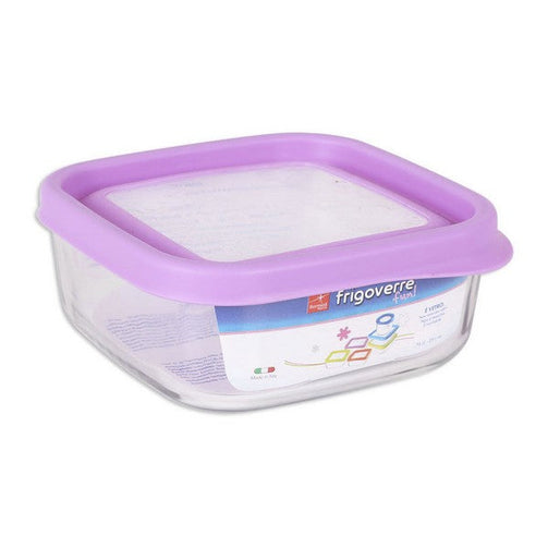 Square Lunch Box with Lid Bormioli (15 x 15 x 6,4 cm) Bormioli