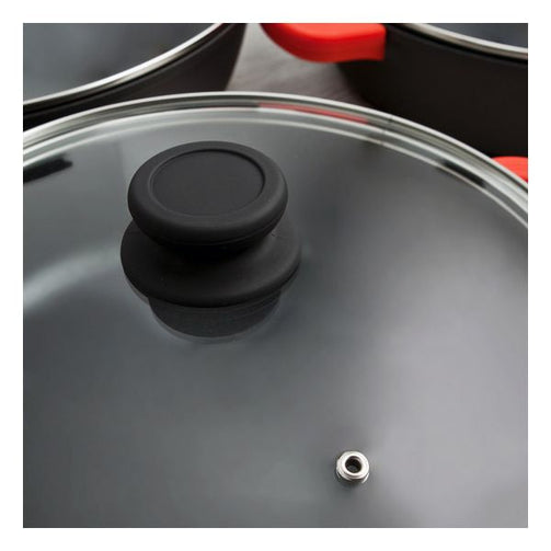 Casserole with glass lid Quid Intense Aluminium Quid