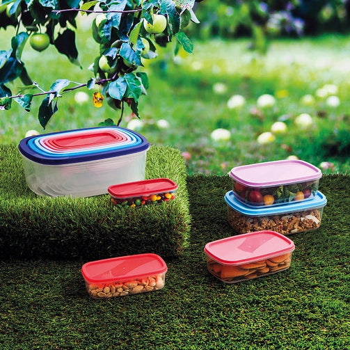 Set of lunch boxes Quid Habitat (7 pcs) Plastic Quid