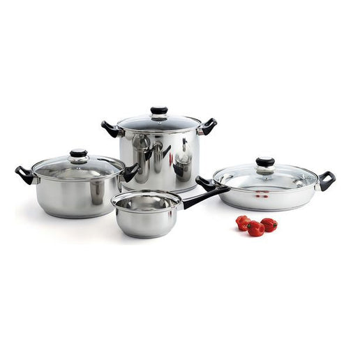 Pot with Glass Lid Quid Habitat Stainless steel Quid
