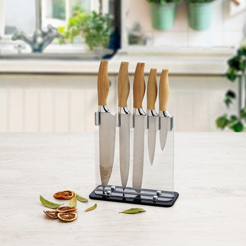 Set of Kitchen Knives and Stand Quid Baobab (5 pcs) Quid