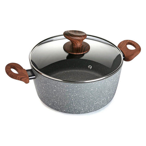 Casserole with lid Aluminium (24 x 11,5 x 24 cm) BigBuy Home