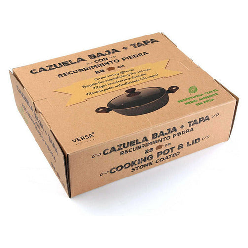 Casserole with lid Aluminium (28 x 7,5 x 28 cm) BigBuy Home