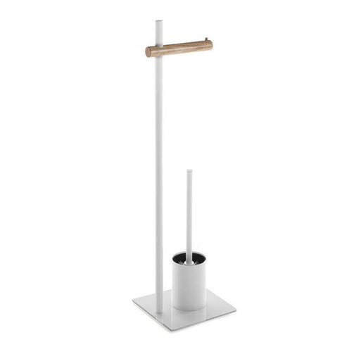 Toilet Paper Holder with Brush Stand Metal (20 x 76 x 20 cm) BigBuy Home