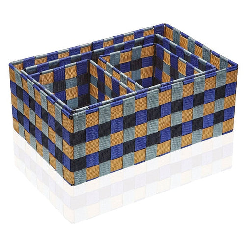 Set of Stackable Organising Boxes Textile (4 Pieces) (25 x 15 x 38 cm) BigBuy Home