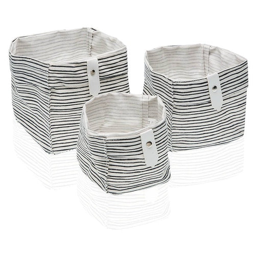 Basket set Textile Polyester (3 Pieces) (14 x 14 x 14 cm) BigBuy Home