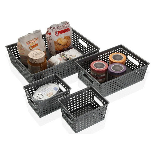 Basket set polypropylene (4 Pieces) BigBuy Home