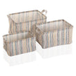 Basket set Corduroy Textile Polyester (3 Pieces) (25 x 22 x 35 cm) BigBuy Home