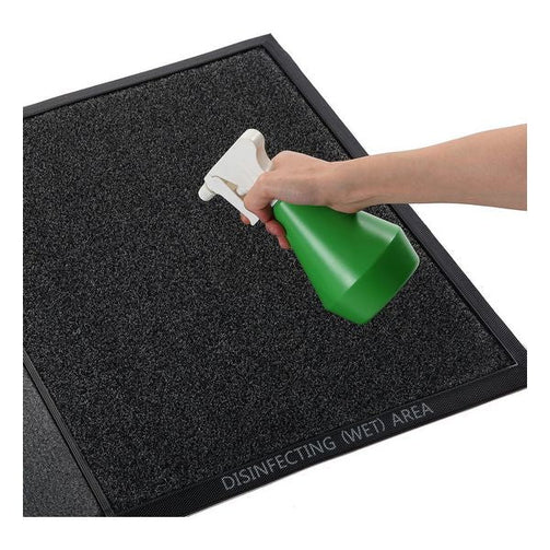 Doormat Disinfectant Grey Polyester BigBuy Home
