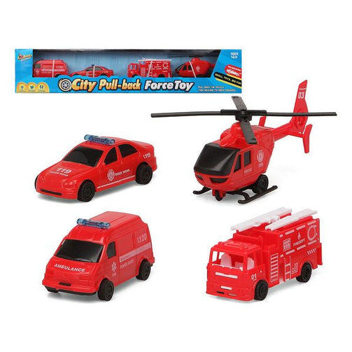 Vehicle Playset 119466 Fireman (4 Pcs) BigBuy Fun