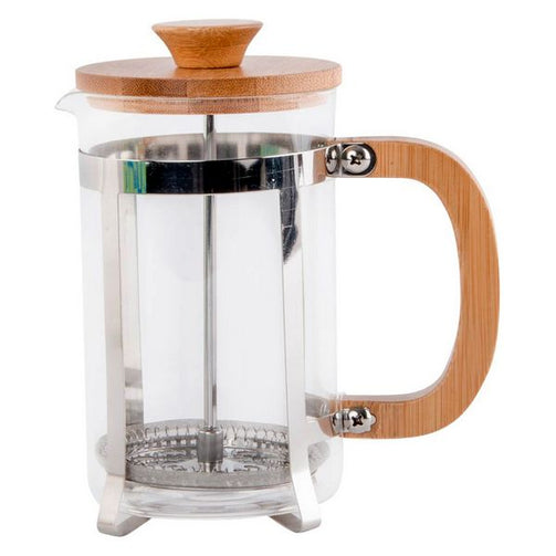 Cafetière with Plunger Dekodonia Bamboo Steel Borosilicate Glass (600 ml) Dekodonia