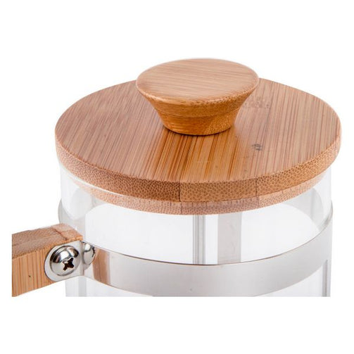 Cafetière with Plunger Dekodonia Bamboo Steel Borosilicate Glass (600 ml) Dekodonia