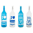 LED Bottle Dekodonia Crystal Mediterranean (14 x 54 cm) (4 pcs) Dekodonia