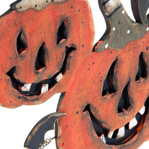 Wall Decoration Dekodonia Pumpkin Wood (31 x 36 cm) Dekodonia