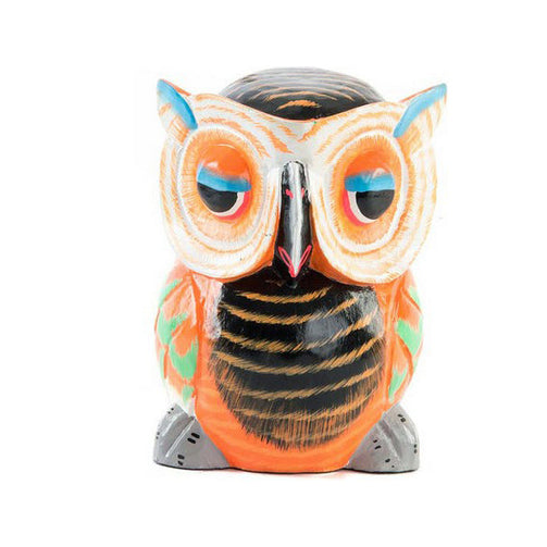 Decorative Figure Dekodonia Wood Owl (12 x 12 x 15 cm) Dekodonia