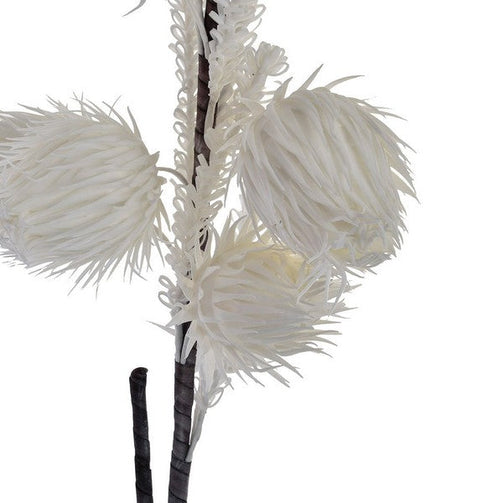Decorative Flower Dekodonia White Foam (20 x 113 cm) Dekodonia