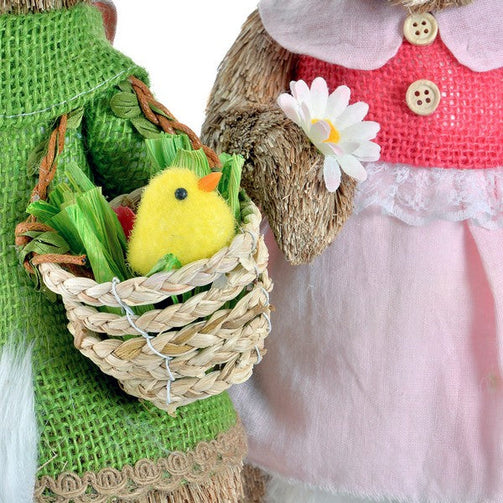 Decorative Figure Dekodonia Polyester Fibre Rabbit (17 x 16 x 40 cm) Dekodonia