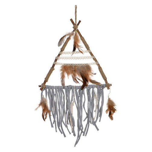 Dream Catcher Dekodonia Polyester Wood Feathers (32 x 2 x 63 cm) Dekodonia