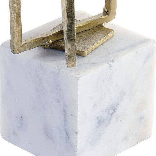 Decorative Figure Dekodonia Metal Marble (16 x 15 x 44 cm) Dekodonia