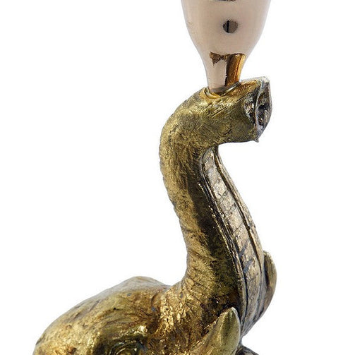 Decorative Figure Dekodonia Elephant Metal Resin Marble (10 x 8 x 26 cm) Dekodonia