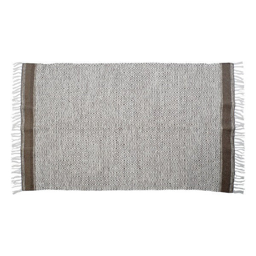 Carpet Dekodonia Beige Cotton Rhombus (230 x 160 cm) Dekodonia