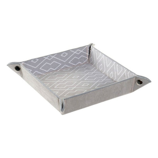 Valet Tray Dekodonia Cloth Cardboard Flocked (17 x 17 x 4 cm) Dekodonia