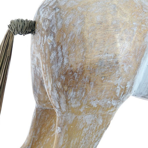 Decorative Figure Dekodonia Horse Bamboo rattan Fibre (60 x 17 x 65 cm) Dekodonia