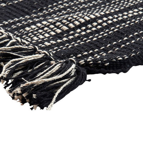 Carpet Dekodonia Black Cotton (180 x 120 cm) Dekodonia