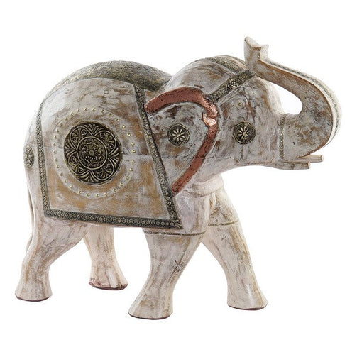 Decorative Figure Dekodonia Brass Mango wood Elephant (51 x 20 x 45 cm) Dekodonia