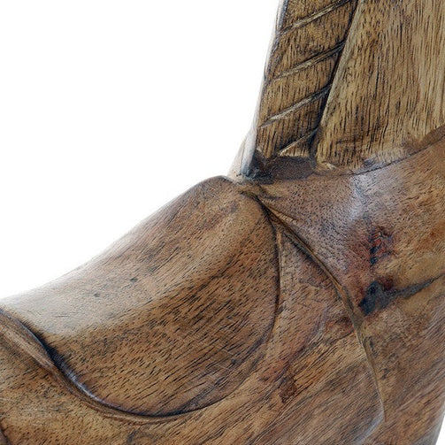 Decorative Figure Dekodonia Horse Mango wood Natural (42 x 12 x 54 cm) Dekodonia