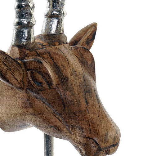 Decorative Figure Dekodonia Aluminium Mango wood Natural (16 x 27 x 50 cm) Dekodonia