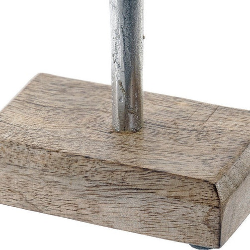 Decorative Figure Dekodonia Aluminium Mango wood Natural (16 x 27 x 50 cm) Dekodonia