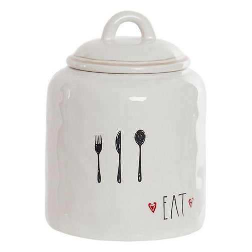 Tin Dekodonia Eat Stoneware White (14 x 18 cm) Dekodonia